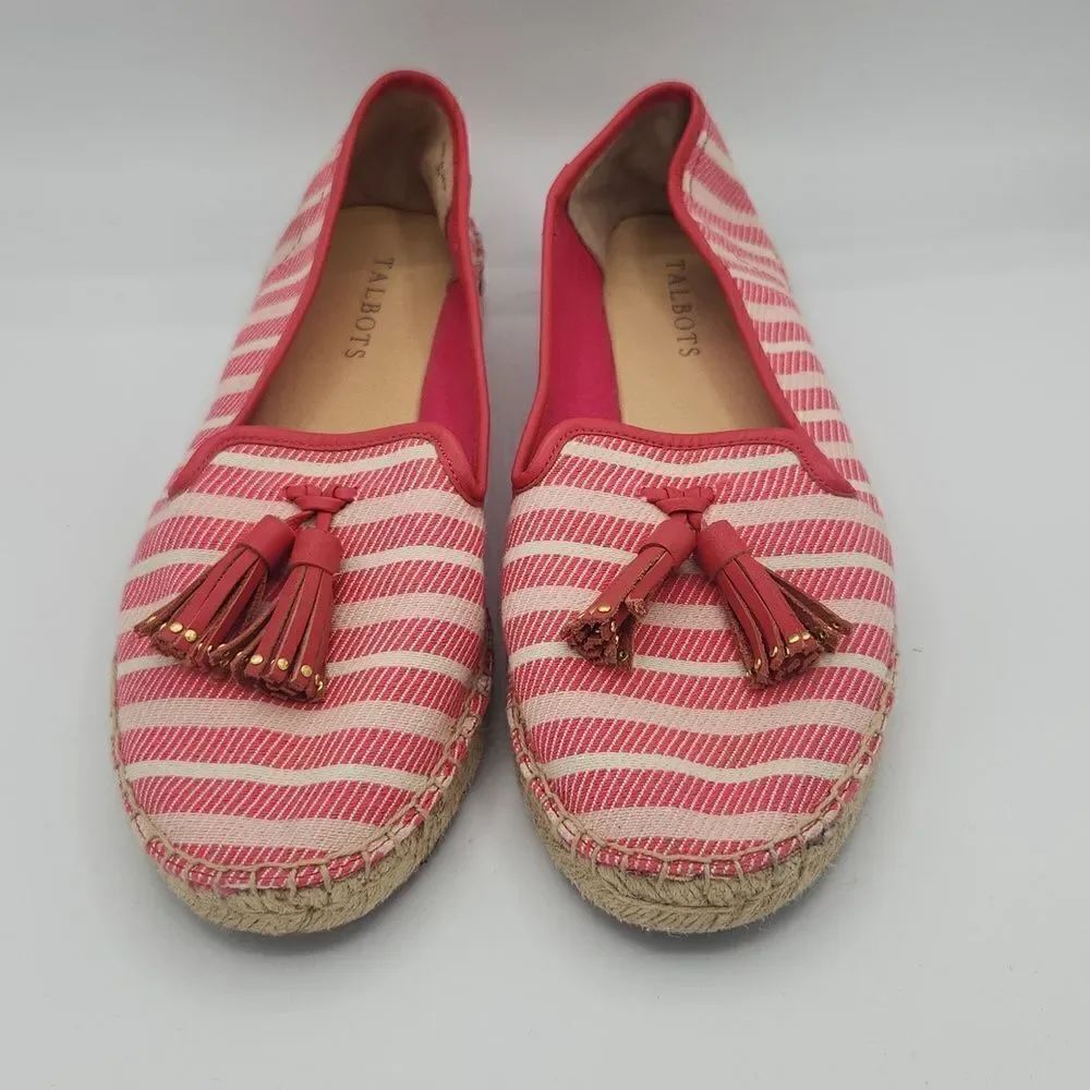 Talbots Casual Catus Rose Espadrilles with Leather Tassels Women’s 9M